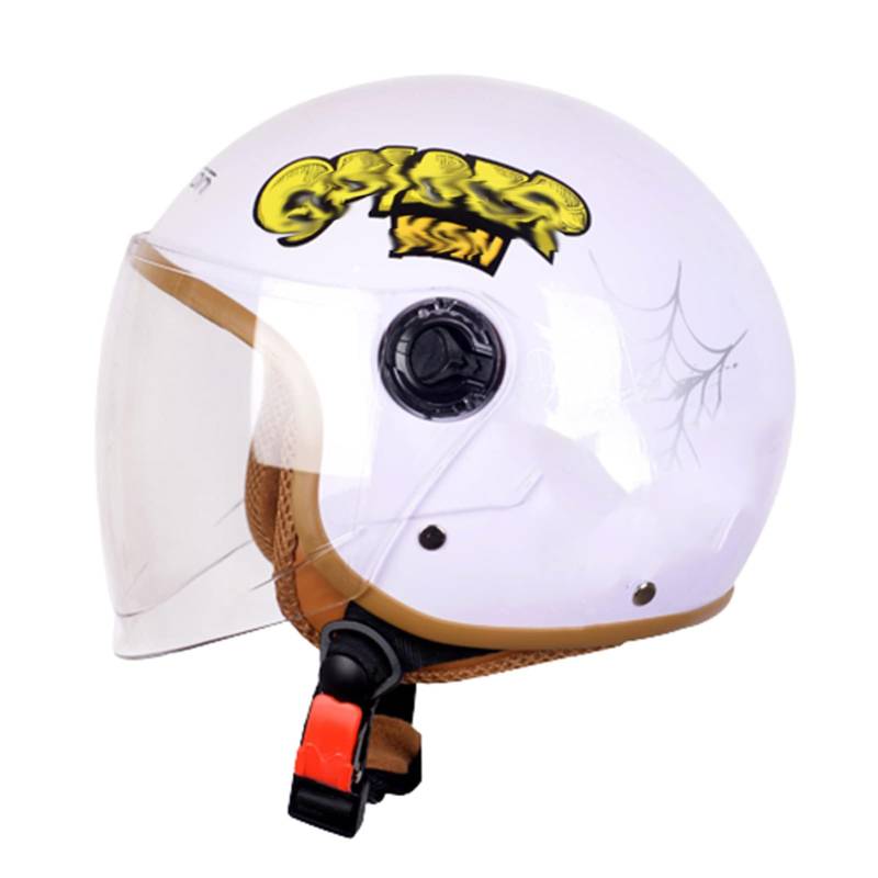 Kinder-Motorradhelm Kinder-Rollerhelm mit kratzfestem Visier, modernem Design für Kinder 48–56 cm 1 von SJAPEX
