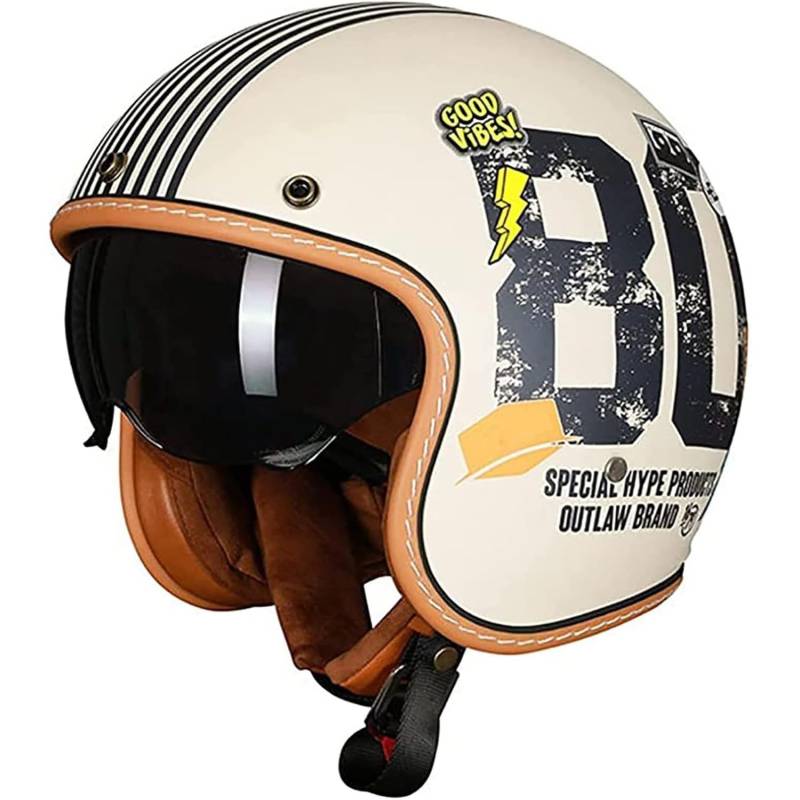 Motorrad Jethelm Mit Sonnenblende Matt Schwarz Roller Quadhelm Damen Herren Roller Motorradhelm Helm Erwachsenenhelm ECE Geprüft 1,L(59-60CM) von SJAPEX