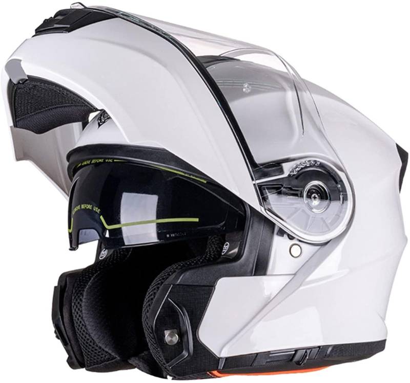 SJAPEX Modularer Motorradhelm, Modularer Klapphelm, Integralhelm Mit Sonnenblende, ECE-Zulassung Für Herren Und Damen, Motorradhelm Mit Doppelvisier 1,XXL von SJAPEX