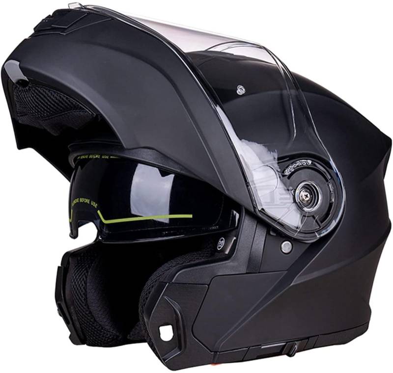 SJAPEX Modularer Motorradhelm, Modularer Klapphelm, Integralhelm Mit Sonnenblende, ECE-Zulassung Für Herren Und Damen, Motorradhelm Mit Doppelvisier 2,L von SJAPEX