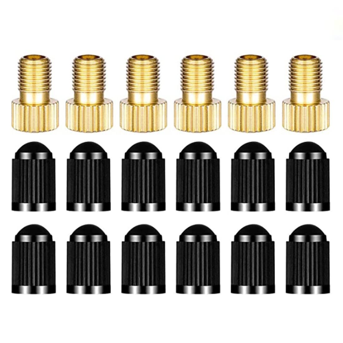 SJBAUTYO Fahrradventil Adapter,Presta Ventiladapter, Für DV und SV Ventile, Mit Ventilkappen - Ventiladapter Fahrrad,konvertiert Presta auf Schrader Adapter für Fahrrad SJBAUTYO Fahrradventil Adapter,Presta Ventiladapter, Für DV und SV Ventile, Mit Ventilkappen - Ventiladapter Fahrrad,konvertiert Presta auf Schrader Adapter für Fahrrad von SJBAUTYO