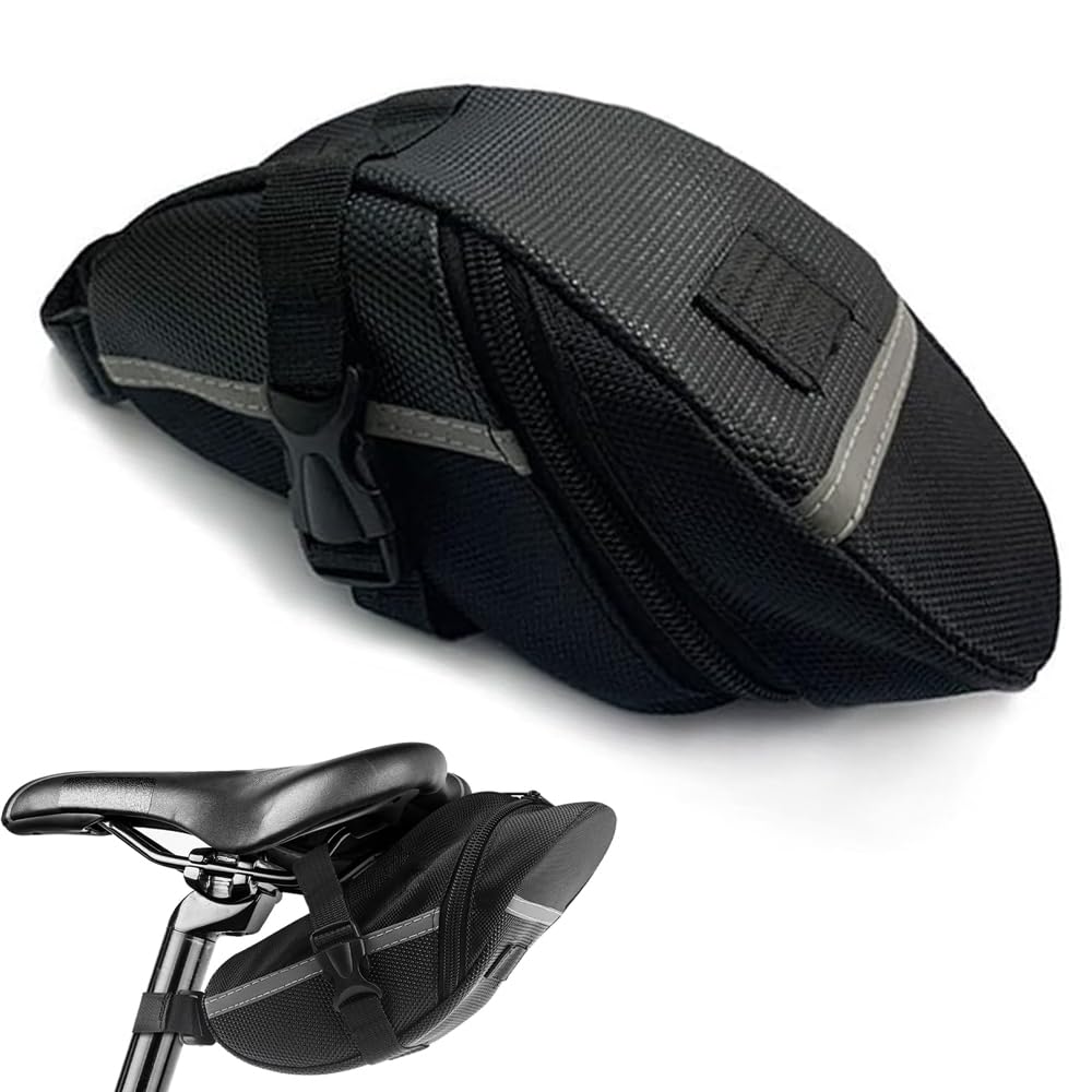 SJDOFU Satteltasche, Fahrrad Satteltasche, Fahrradsitz Tasche wasserdichte Rahmentasche Fahrradtasche Oberrohrtasche Aero Wedge Pack Bag für Mountainbikes, Fahrräder(Schwarz SJDOFU Satteltasche, Fahrrad Satteltasche, Fahrradsitz Tasche wasserdichte Rahmentasche Fahrradtasche Oberrohrtasche Aero Wedge Pack Bag für Mountainbikes, Fahrräder(Schwarz von SJDOFU