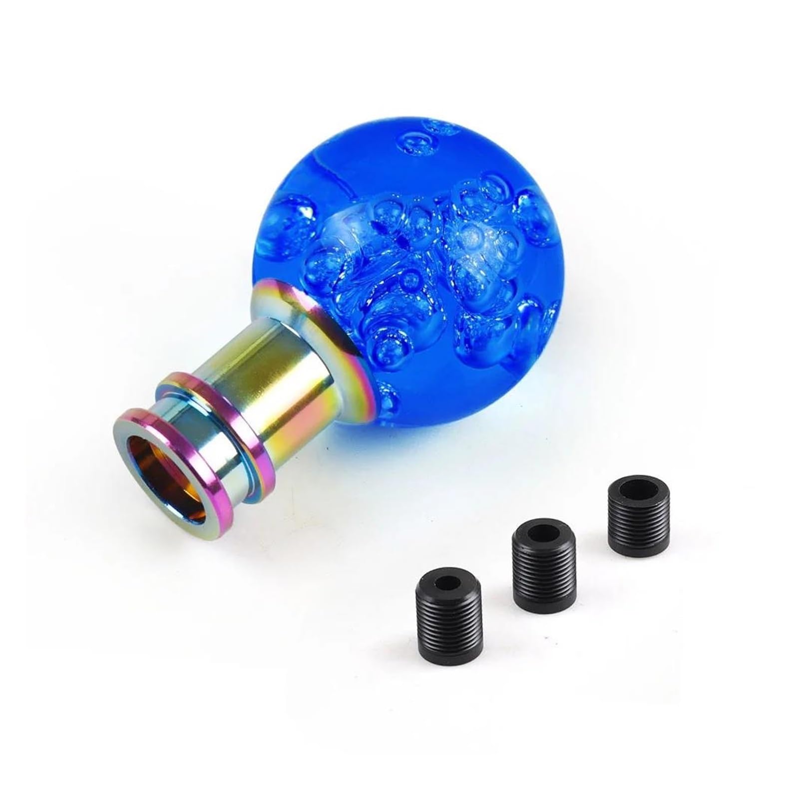 Schaltknaufhebel-Stick Universal Schaltknauf Auto Manuelle Acryl Transparent Kristall Acryl Schaltknauf Auto Zubehör(Color:Blue) von SJFYB
