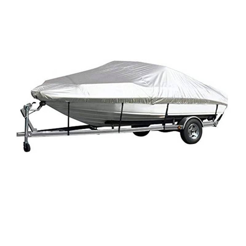 Bootsplane,Bootsplane Abdeckplane Wasserdicht 11-19FT Reflektierende 300D Yacht Outdoor Bootsabdeckungen Wasserdichtes graues Sonnenschutz Uv. Protector Hochleistungs-Speedboat-Bootsabdeckungsfischen( von SJHFKDK