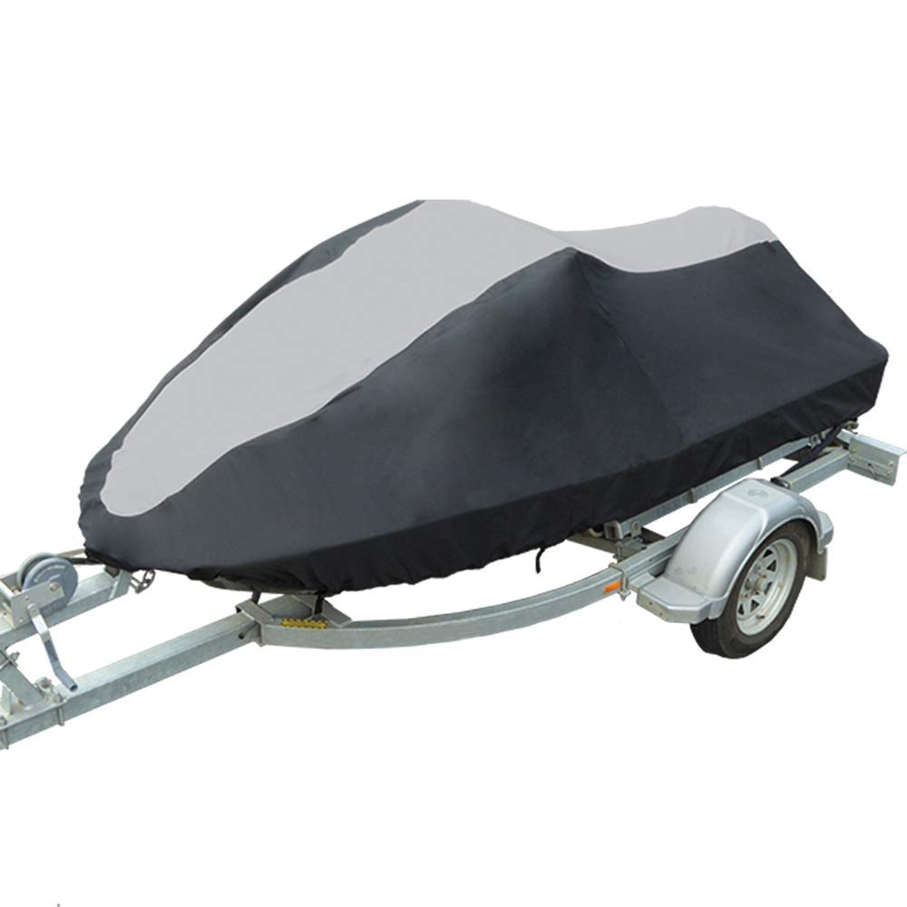 Bootsplane,Bootsplane Abdeckplane Wasserdicht Jet-Skiboot-Cover Marine-Grade-Hochleistungs-Marine-Yacht-Boot-Zubehör Wasser-Sonnenschutz-UV-Schutz(2.5 2.9m BlackGrey) von SJHFKDK