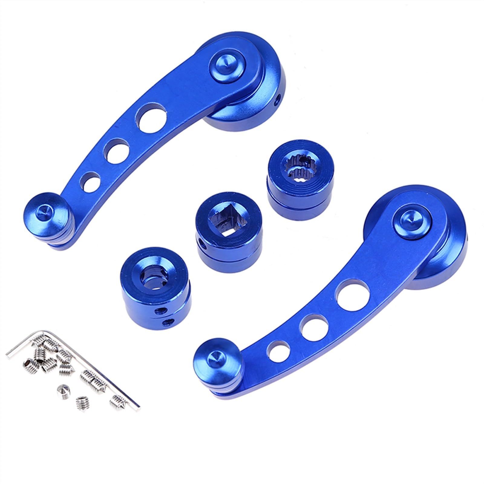 Fensterkurbel,Autofenster Kurbel Auto Fensterheber Griff Hebe Kurbel Universal Aluminium Legierung Manuelle Hebel Auto Zubehör Modifizierte Ersatz Ersatzteile(Crank Handle Blue) von SJHFKDK