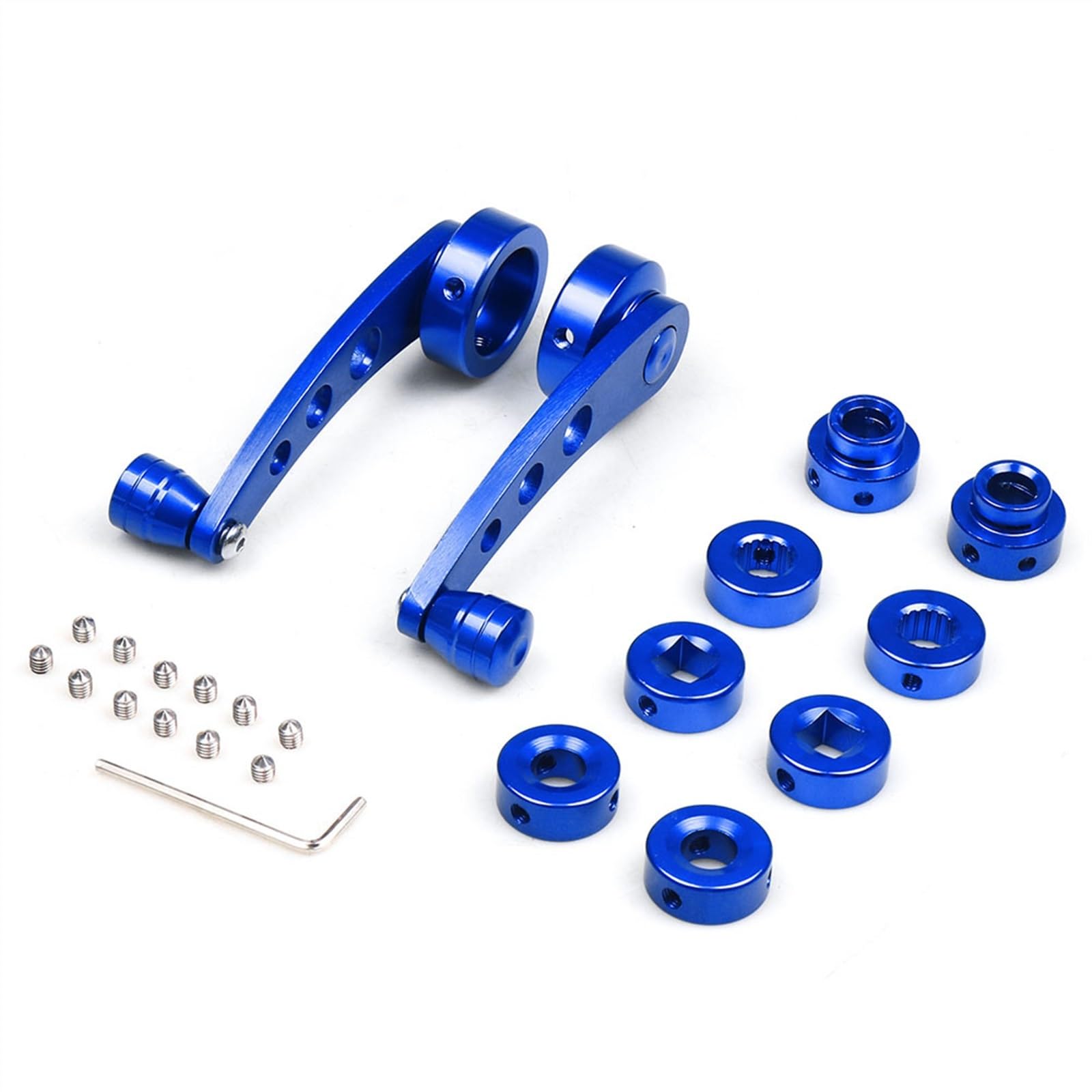 Fensterkurbel,Autofenster Kurbel Universal Aluminium Legierung Auto Manuelle Fenster Hebe Kurbel Griff Wickler Lifter Riser Auto Zubehör Ersatz(Blue) von SJHFKDK