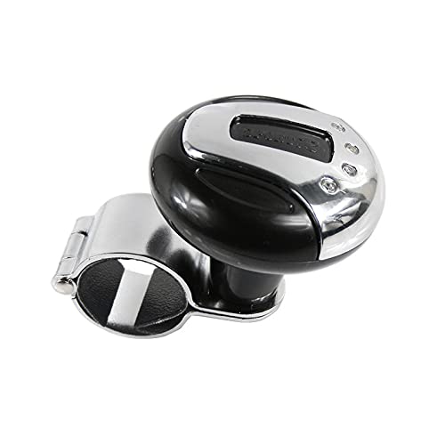 Lenkradknauf,Lenkradknopf Autolenkrad Arbeitseinspargerät eignet sich for die meisten Fahrzeuge Lenkrad-Servolenkknopf-elektrischer Griffkugel(Black) von SJHFKDK