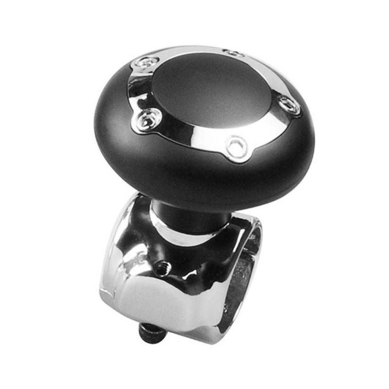 Lenkradknauf,Lenkradknopf Dauerhafte Aluminium-Legierung Manuelles Werkzeug Fahren Auto-Energien-Griff Lenkrad Knopf Spinner Booster Easy Turn Zubehör Fahrzeug(Black) von SJHFKDK