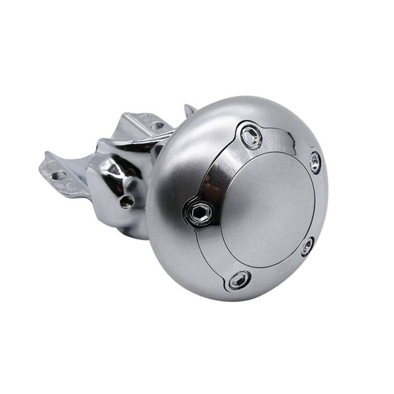 Lenkradknauf,Lenkradknopf Dauerhafte Aluminium-Legierung Manuelles Werkzeug Fahren Auto-Energien-Griff Lenkrad Knopf Spinner Booster Easy Turn Zubehör Fahrzeug(Silver) von SJHFKDK