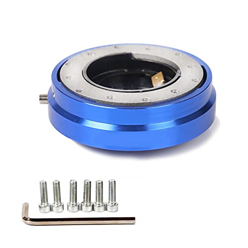 Lenkradnabenadapter,Lenkrad Schnellspannnabeapter Dünne Version Lenkrad Quick Release Hub Adapter Snap Off Kit(Blue) von SJHFKDK