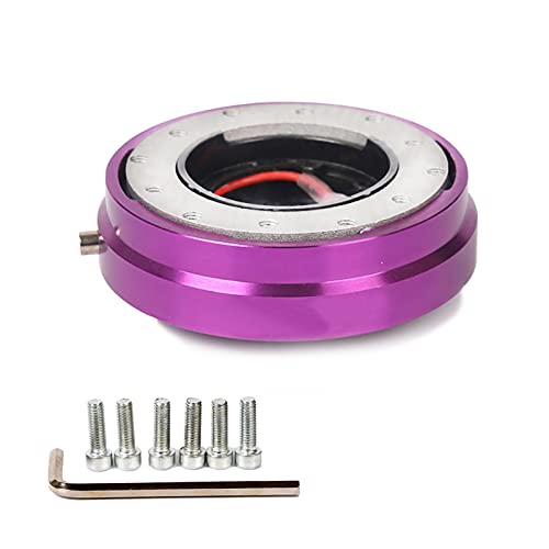 Lenkradnabenadapter,Lenkrad Schnellspannnabeapter Dünne Version Lenkrad Quick Release Hub Adapter Snap Off Kit(Purple) von SJHFKDK