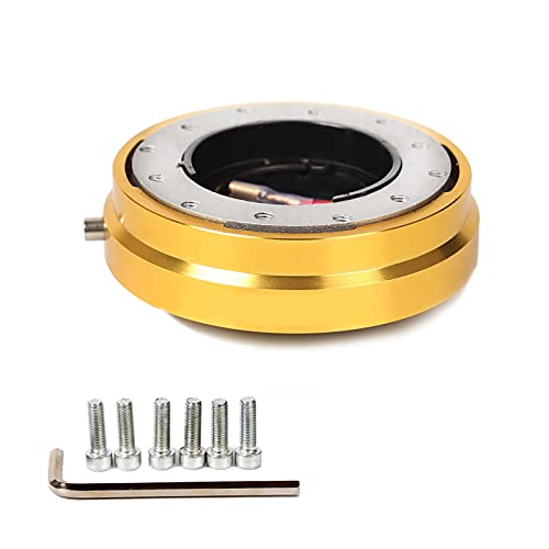 Lenkradnabenadapter,Lenkrad Schnellspannnabeapter Dünne Version Lenkrad Quick Release Hub Adapter Snap Off Kit(Yellow) von SJHFKDK