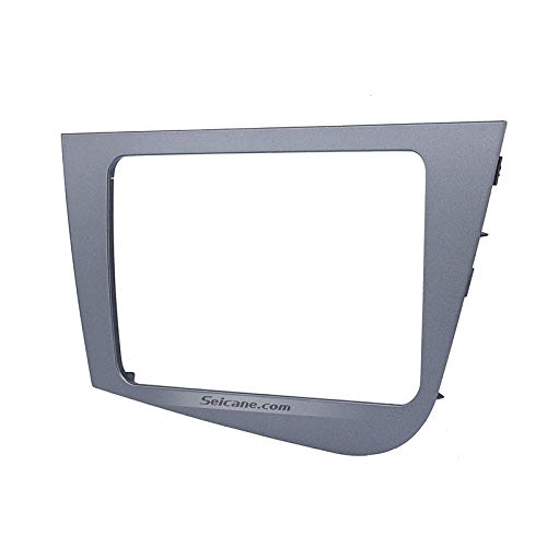 Radioblende,Car Radio Fascia 2 Din Fascia Passend Passend für 2005-2011 Seat Leon Left Hand Fahren Auto Radio Head Unit Navigation Platte Plattenrahmen von SJHFKDK