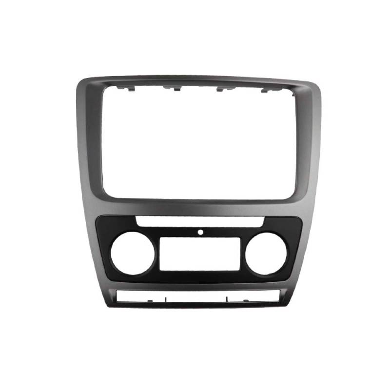 Radioblende,Car Radio Fascia Double DIN AUDIO FASCIEN FIT FIT FIT Passend für SKODA Octavia 2013 Stereo Radio DVD Stereo CD Panel-Dash-Mount-Installations-Trimm-Kit-Rahmen(Auto AC) von SJHFKDK
