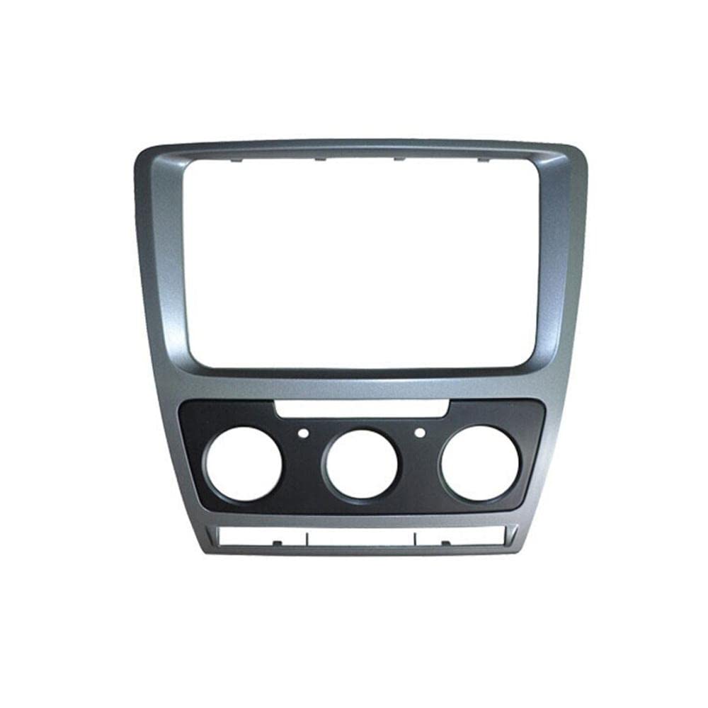 Radioblende,Car Radio Fascia Double DIN AUDIO FASCIEN FIT FIT FIT Passend für SKODA Octavia 2013 Stereo Radio DVD Stereo CD Panel-Dash-Mount-Installations-Trimm-Kit-Rahmen(Manual AC) von SJHFKDK