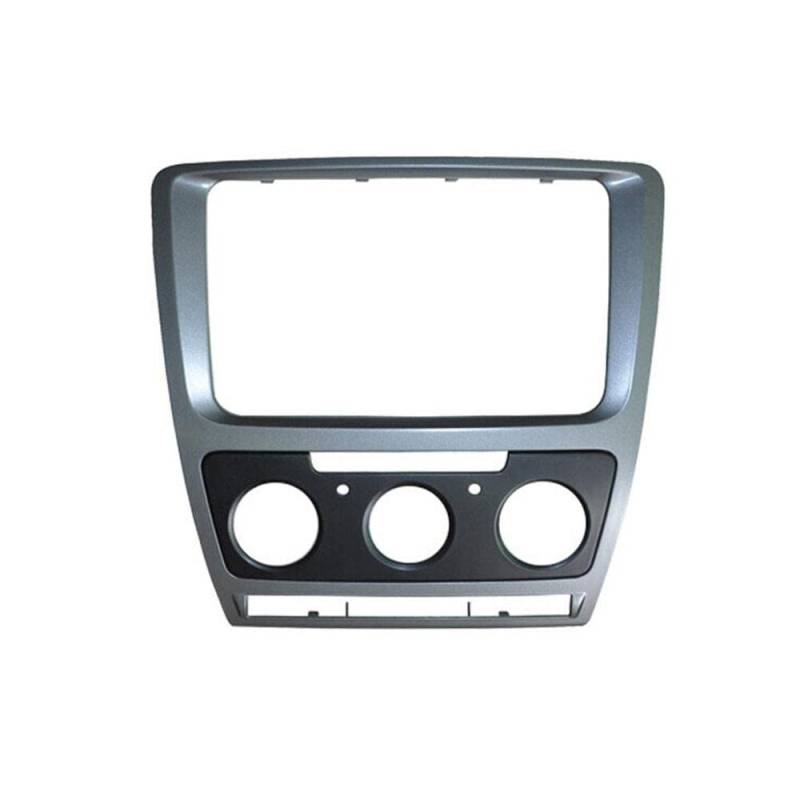 Radioblende,Car Radio Fascia Double DIN AUDIO FASCIEN FIT FIT FIT Passend für SKODA Octavia 2013 Stereo Radio DVD Stereo CD Panel-Dash-Mount-Installations-Trimm-Kit-Rahmen(Manual AC) von SJHFKDK