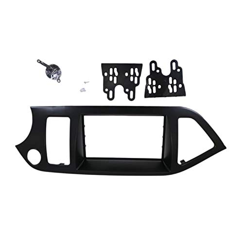 Radioblende,Car Radio Fascia Double DIN CAR Radio Fascia Passend für Kia Picanto/Morgen Stereo Dash Kit Fit Installation Trim Facia Face Plate Panel DVD Rahmen von SJHFKDK