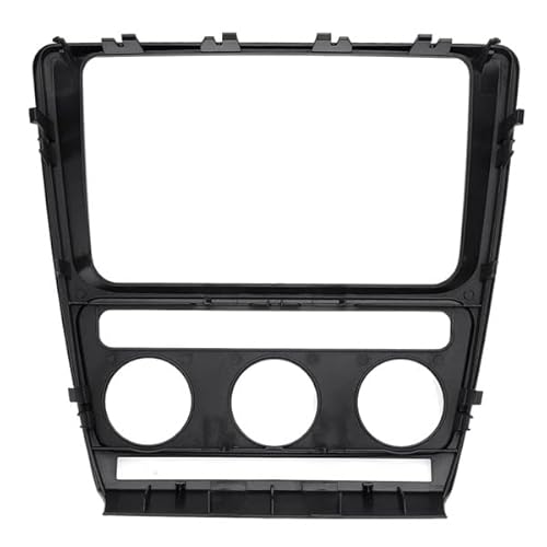 Radioblende,Car Radio Fascia Radio Panel Dash Fascia Plate Frame Passend für Skoda Octavia (Automatic Aircon) 2004-2010 Autoradio-Refitierung von Frame Facia-Trim von SJHFKDK