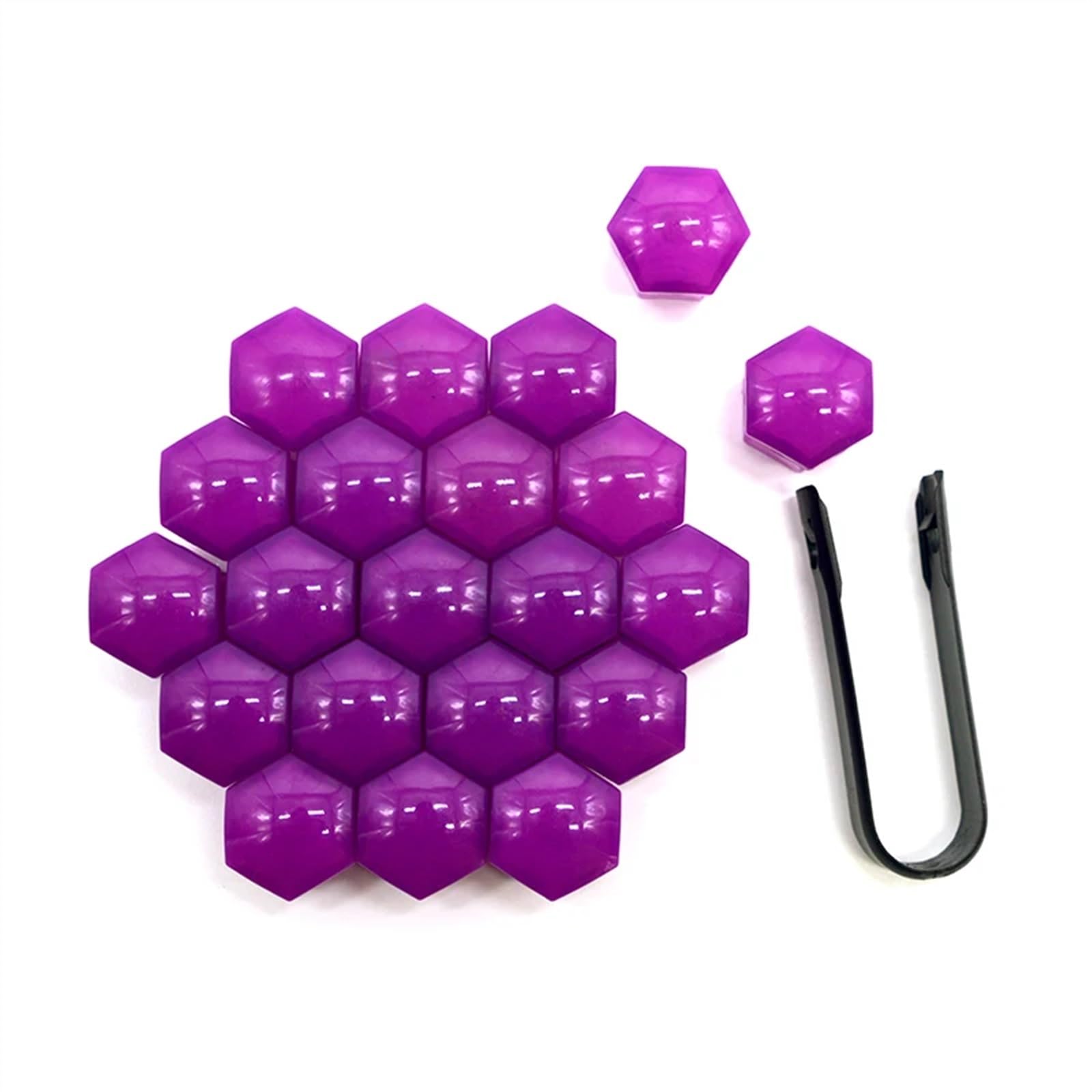 Radschraubenkappen,Radmutterkappen 20 Stücke 17/19/21mm Auto Radmutter Bolzenkopf Abdeckkappe Schutzbolzenkappen Außendekoration Schutzbolzen Felgen Schrauben Stecker(20Pcs Purple,17mm 20pcs) von SJHFKDK