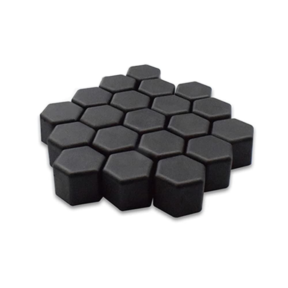 Radschraubenkappen,Radmutterkappen 20 stücke 17/11 / 21mm Silikon Auto Reifen Rad Nabe Abdeckungen Schutzkappen Radmuttern Abdeckungen Nabe Schraubenschutz Staubfest Bolzenrand(Black,21mm) von SJHFKDK