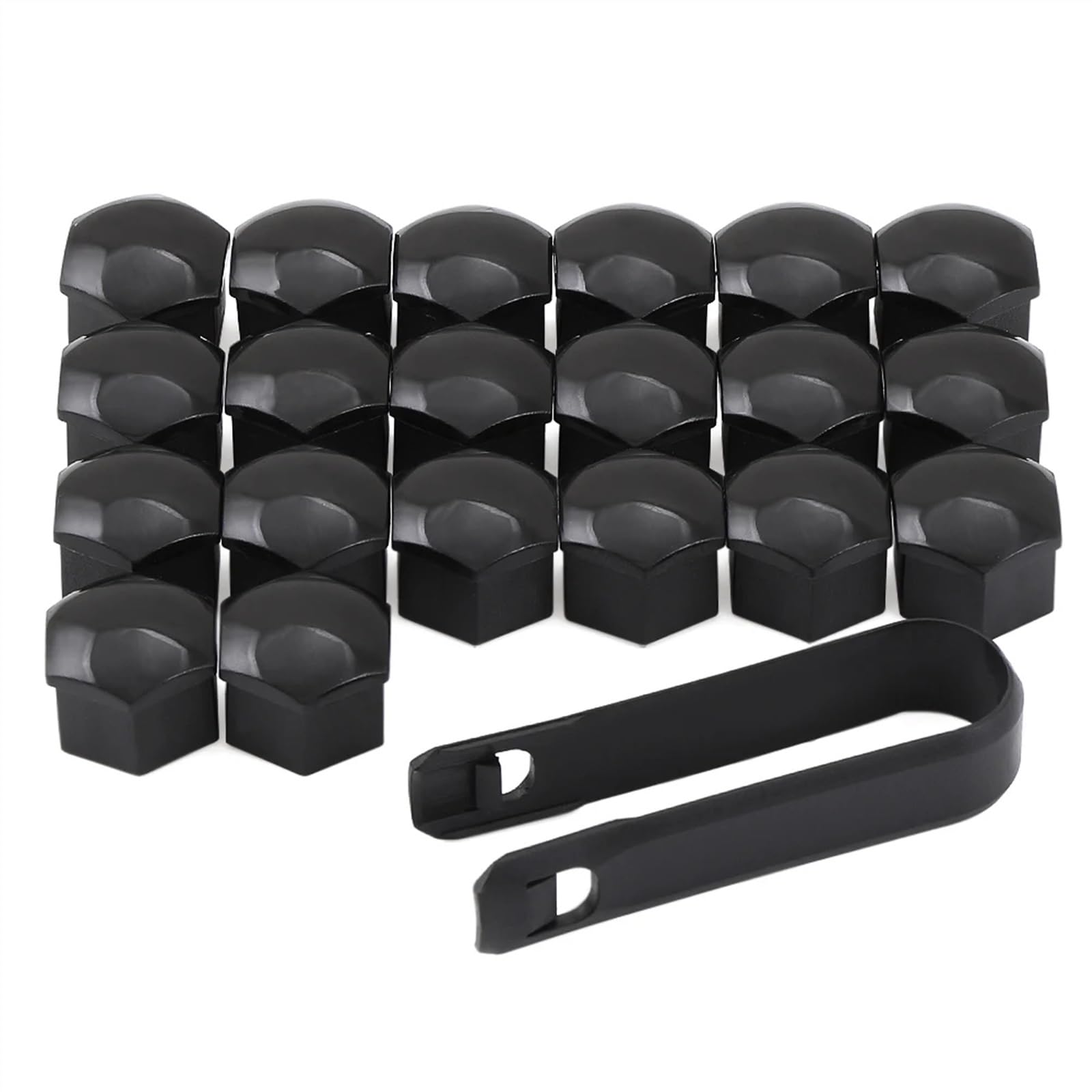 Radschraubenkappen,Radmutterkappen Auto-Radkappe, Radmuttern-/Schraubenabdeckungen, Auto-Reifenkappe, 17 mm(Black) von SJHFKDK