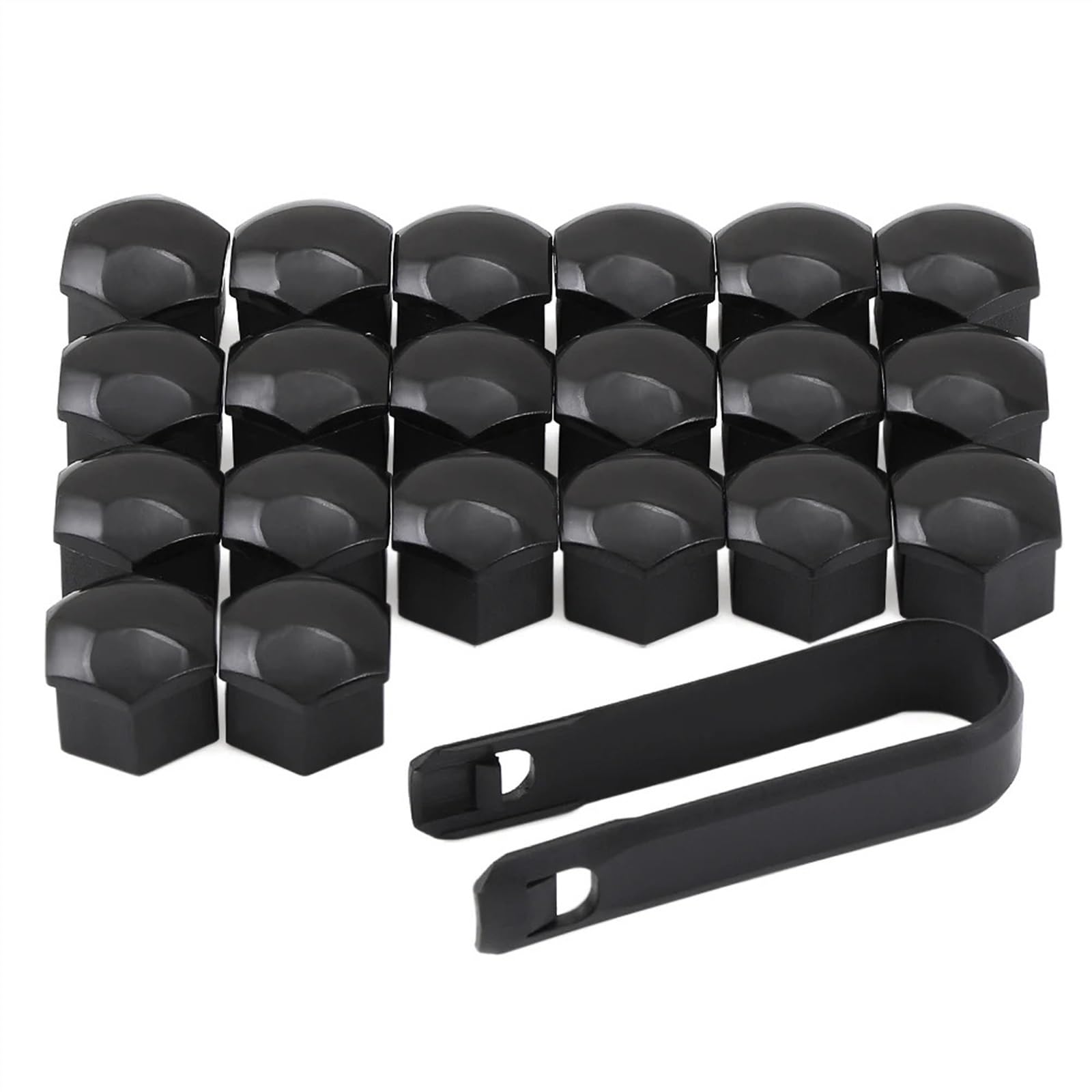 Radschraubenkappen,Radmutterkappen Auto-Radkappen, Radmuttern- und Bolzenabdeckungen, Autoreifenkappe, 17 mm, passend for Renault Clio Logan Megane Koleos Scenic Dacia Duster Kaptur Fluence(Black) von SJHFKDK
