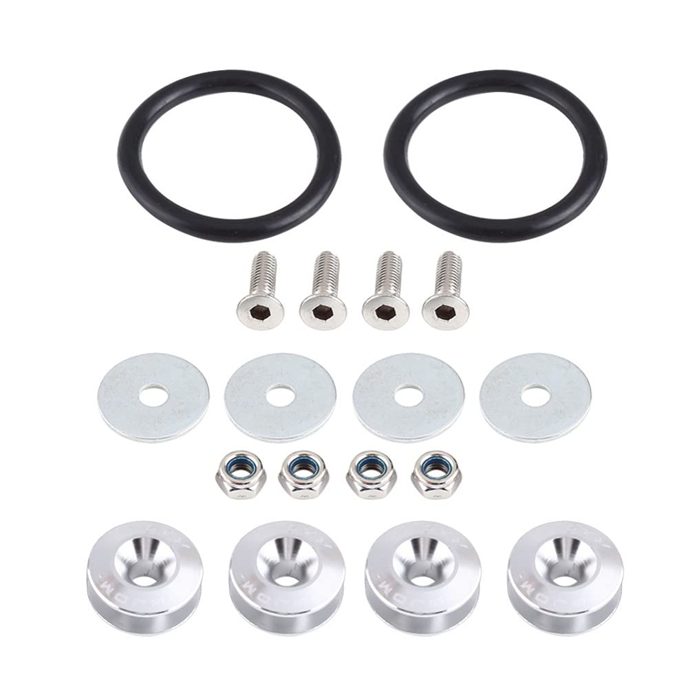 Unterlegscheiben 18x 8Color Car Fender-Stoßfänger-Schraubdichtungen KotflüGel Unterlegscheibe Schraube(1 Set Silver) von SJHFKDK