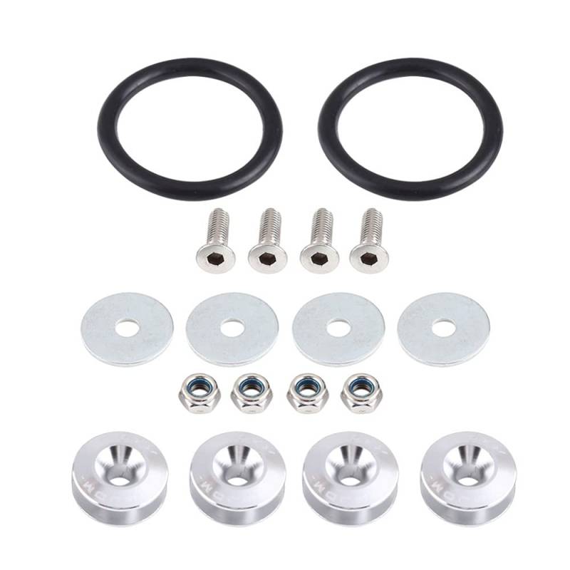 Unterlegscheiben 18x 8Color Car Fender-Stoßfänger-Schraubdichtungen KotflüGel Unterlegscheibe Schraube(1 Set Silver) von SJHFKDK