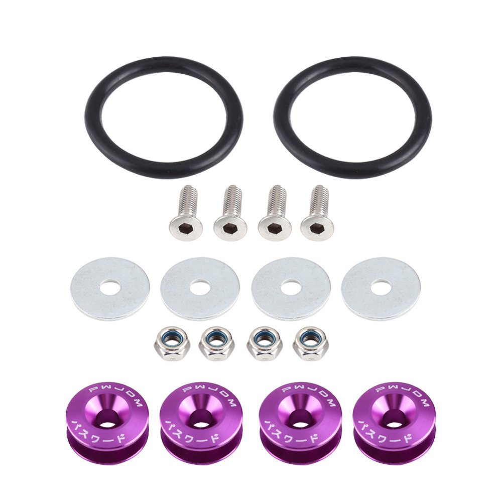 Unterlegscheiben 18x 8Color Car Fender-Stoßfänger-Schraubdichtungen KotflüGel Unterlegscheibe Schraube(1set Purper) von SJHFKDK