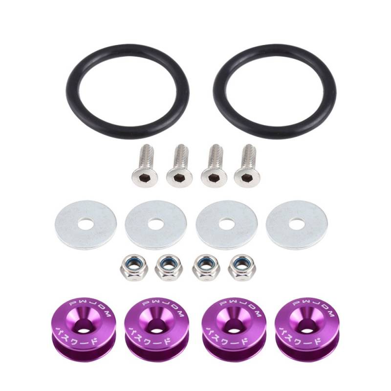 Unterlegscheiben 18x 8Color Car Fender-Stoßfänger-Schraubdichtungen KotflüGel Unterlegscheibe Schraube(1set Purper) von SJHFKDK
