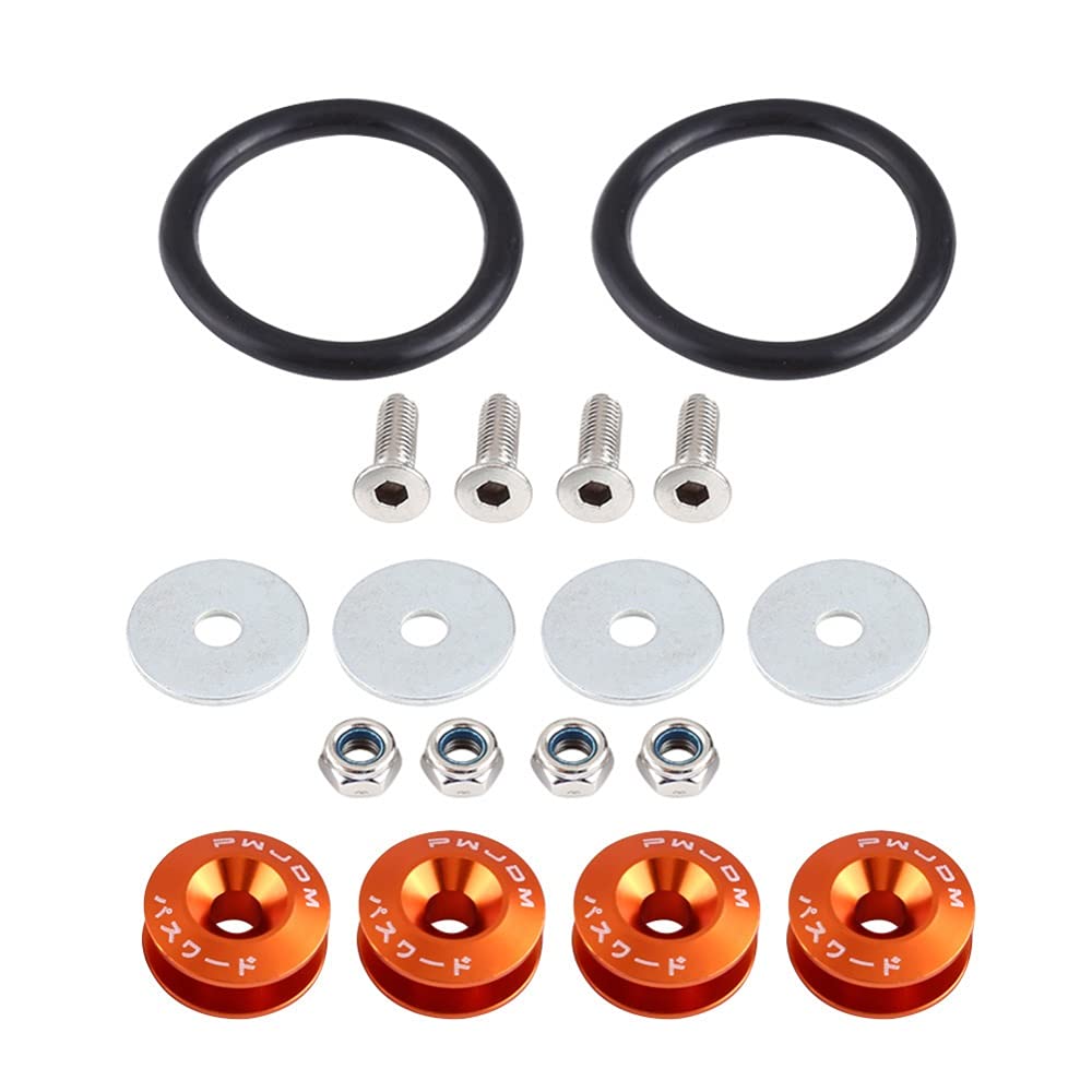 Unterlegscheiben 18x 8Color Car Fender-Stoßfänger-Schraubdichtungen KotflüGel Unterlegscheibe Schraube(1set orange) von SJHFKDK