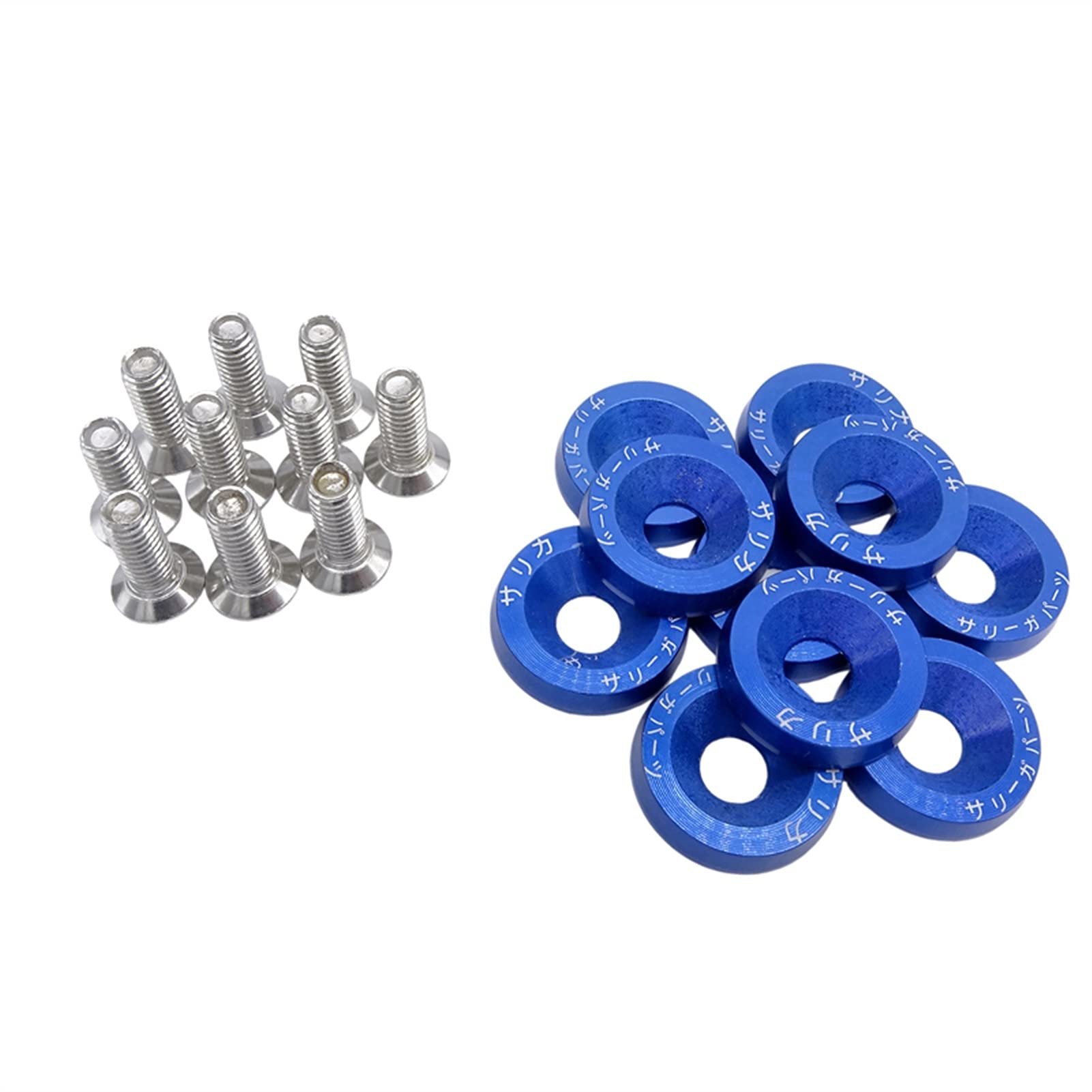 Unterlegscheiben 20 stücke Aluminium for m6x20 Auto modifizierte hex Fastener Fender Waschmaschine Bumper Motor konkave Schrauben car-Styling autozubehör KotflüGel Unterlegscheibe Schraube(Blue) von SJHFKDK