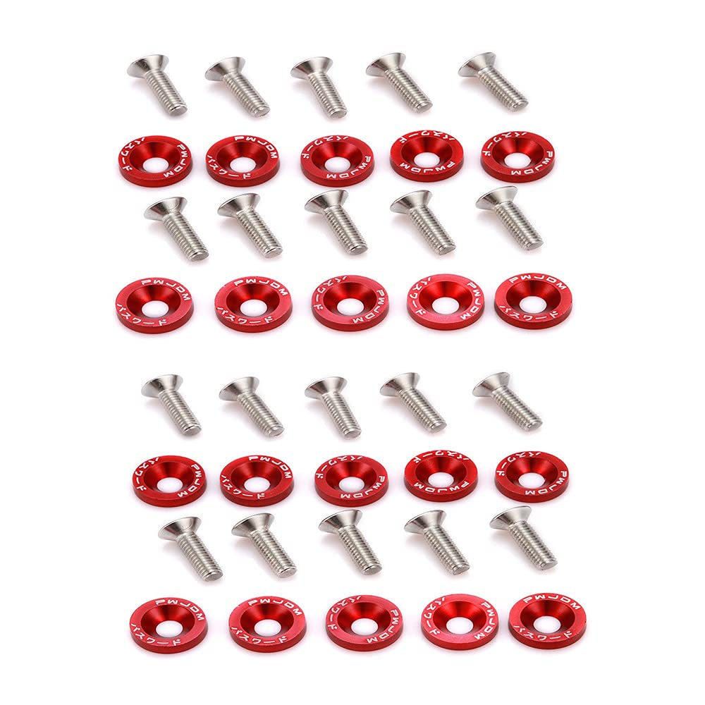 Unterlegscheiben 20 stücke Rote Auto Schraube M6 Waschmaschine Schraube HEX Fastener Modifikation Motor Konkave Schrauben Fender Waschmaschine Stoßfänger Automobilschrauben KotflüGel Unterlegscheibe S Unterlegscheiben 20 stücke Rote Auto Schraube M6 Waschmaschine Schraube HEX Fastener Modifikation Motor Konkave Schrauben Fender Waschmaschine Stoßfänger Automobilschrauben KotflüGel Unterlegscheibe S von SJHFKDK