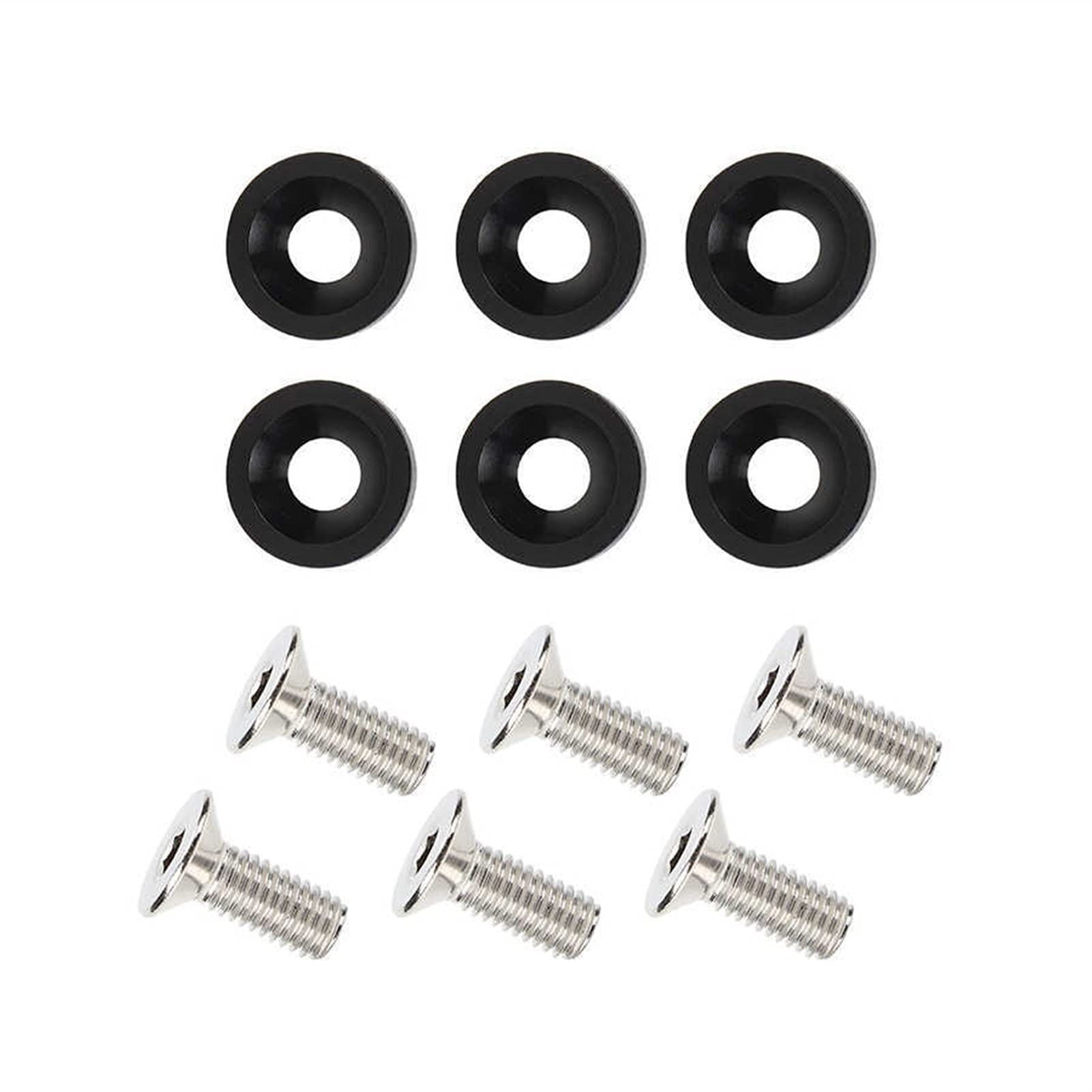 Unterlegscheiben 6 stücke M8 Universal Dichtung Waschmaschine Spacer Auto Motorrad Modifizierter Kotflügel Vorderseite Hinten Stoßfänger Dekoration Schwarz Auto Zubehör KotflüGel Unterlegscheibe Schra Unterlegscheiben 6 stücke M8 Universal Dichtung Waschmaschine Spacer Auto Motorrad Modifizierter Kotflügel Vorderseite Hinten Stoßfänger Dekoration Schwarz Auto Zubehör KotflüGel Unterlegscheibe Schra von SJHFKDK