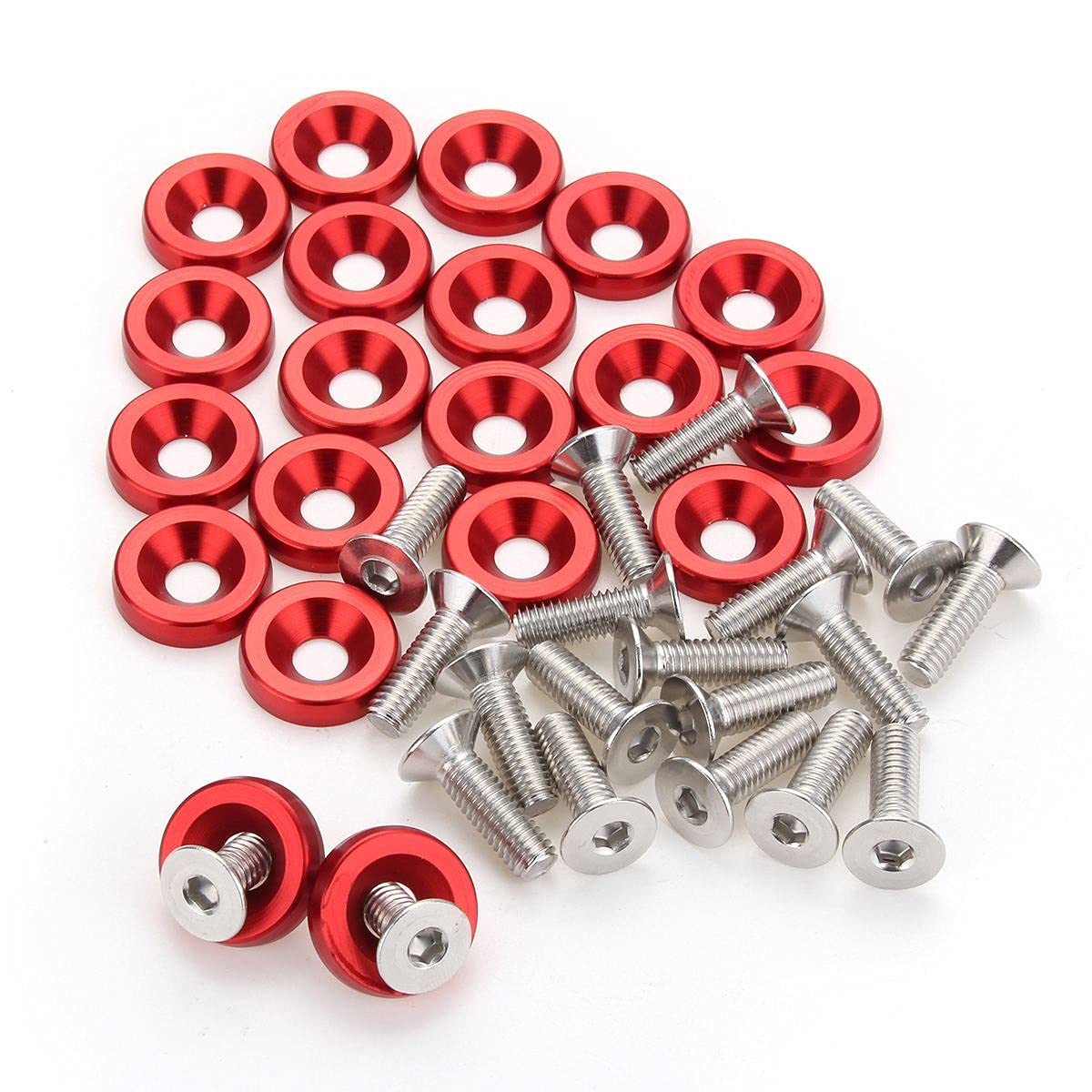 Unterlegscheiben M6 x 20mm rote hintere Billet Aluminium/Fender Stoßfänger Waschmaschine Bolzen Motor Dress Up Kits 20 stücke KotflüGel Unterlegscheibe Schraube Unterlegscheiben M6 x 20mm rote hintere Billet Aluminium/Fender Stoßfänger Waschmaschine Bolzen Motor Dress Up Kits 20 stücke KotflüGel Unterlegscheibe Schraube von SJHFKDK