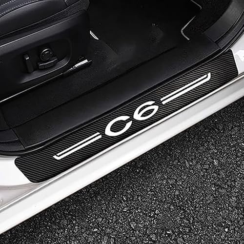 4 Stück Auto Einstiegsleisten Schutz, für Citroen C1 C2 C3 C4 C5 C6 C8 Anti Scratch Türschweller Schutz Leisten Auto Türeinstiegsschutz Aufkleber Car Zubehör,F von SJPJDGFC