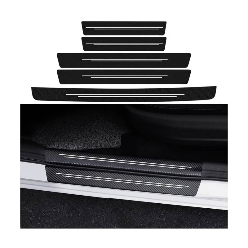 5 Stück Auto Einstiegsleisten Schutz, für BMW i4 G26 2021 2022 2023 2024 2025 Anti Scratch Türschweller Schutz Leisten Auto Türeinstiegsschutz Aufkleber Car Zubehör,B von SJPJDGFC