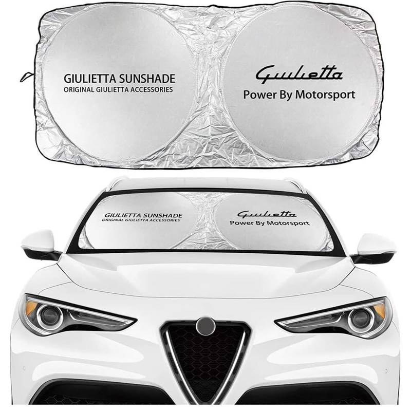 Front Windschutzscheibe Sonnenschutz, für Alfa Romeo MiTo 2008-2018 Auto Sonnenschutz Blockiert UV-Strahlen Windschutzscheibe Sonnenblende von SJPJDGFC