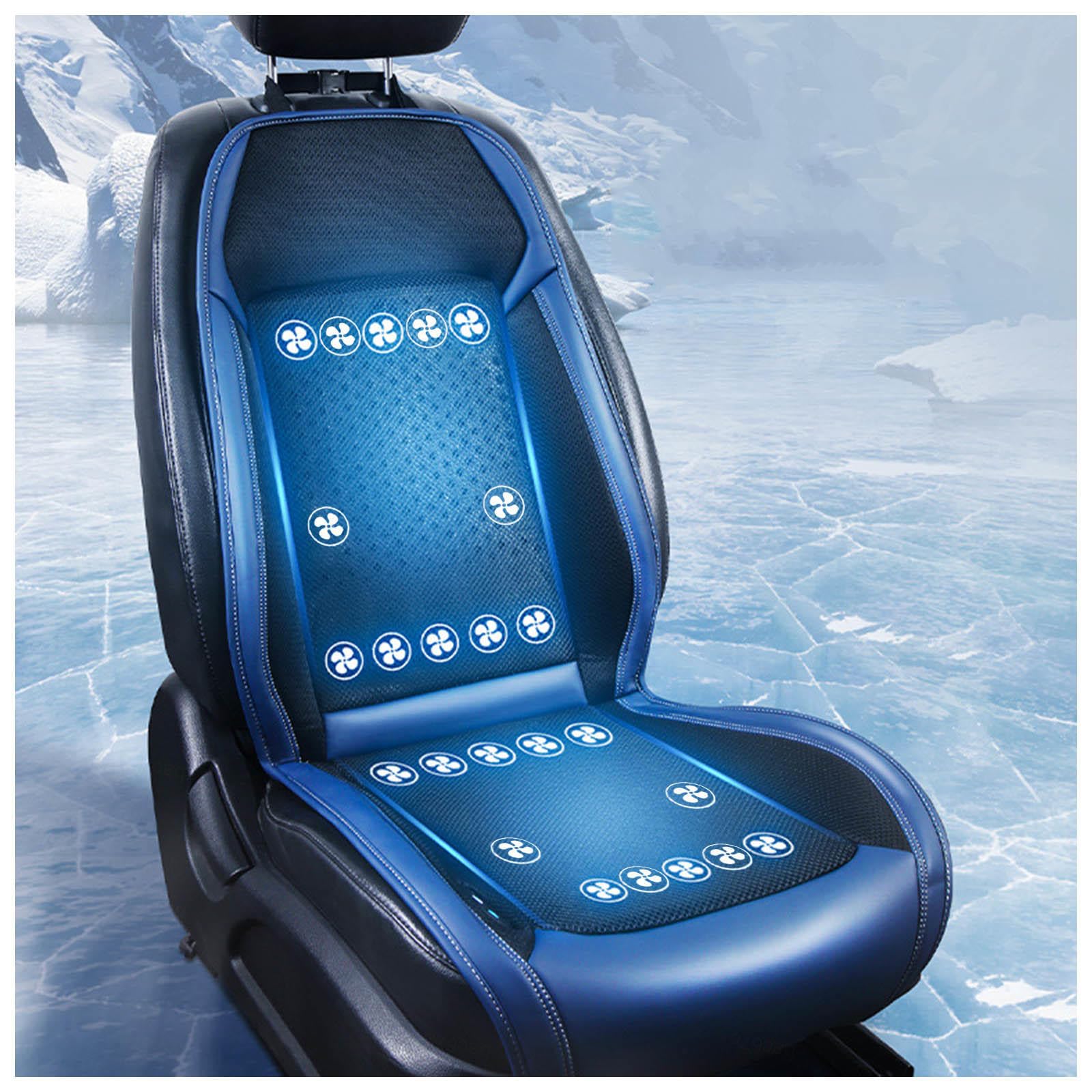 SJWJWOO Cooling Car Seat Cover, mit 24 Fans, 12v/24v, 3 Kühlstufen Cooling Car Seat Autositzauflage für Auto LKW Van,Blue-24V SJWJWOO Cooling Car Seat Cover, mit 24 Fans, 12v/24v, 3 Kühlstufen Cooling Car Seat Autositzauflage für Auto LKW Van,Blue-24V von SJWJWOO