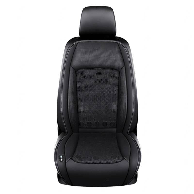 SJWJWOO Cooling Car Seat Cover, mit 24 Ventilatoren 3 einstellbare Windgeschwindigkeiten Autositzauflage Vordersitze Kühlende Sitzauflage für Auto LKW SUV RV,Black-24V von SJWJWOO