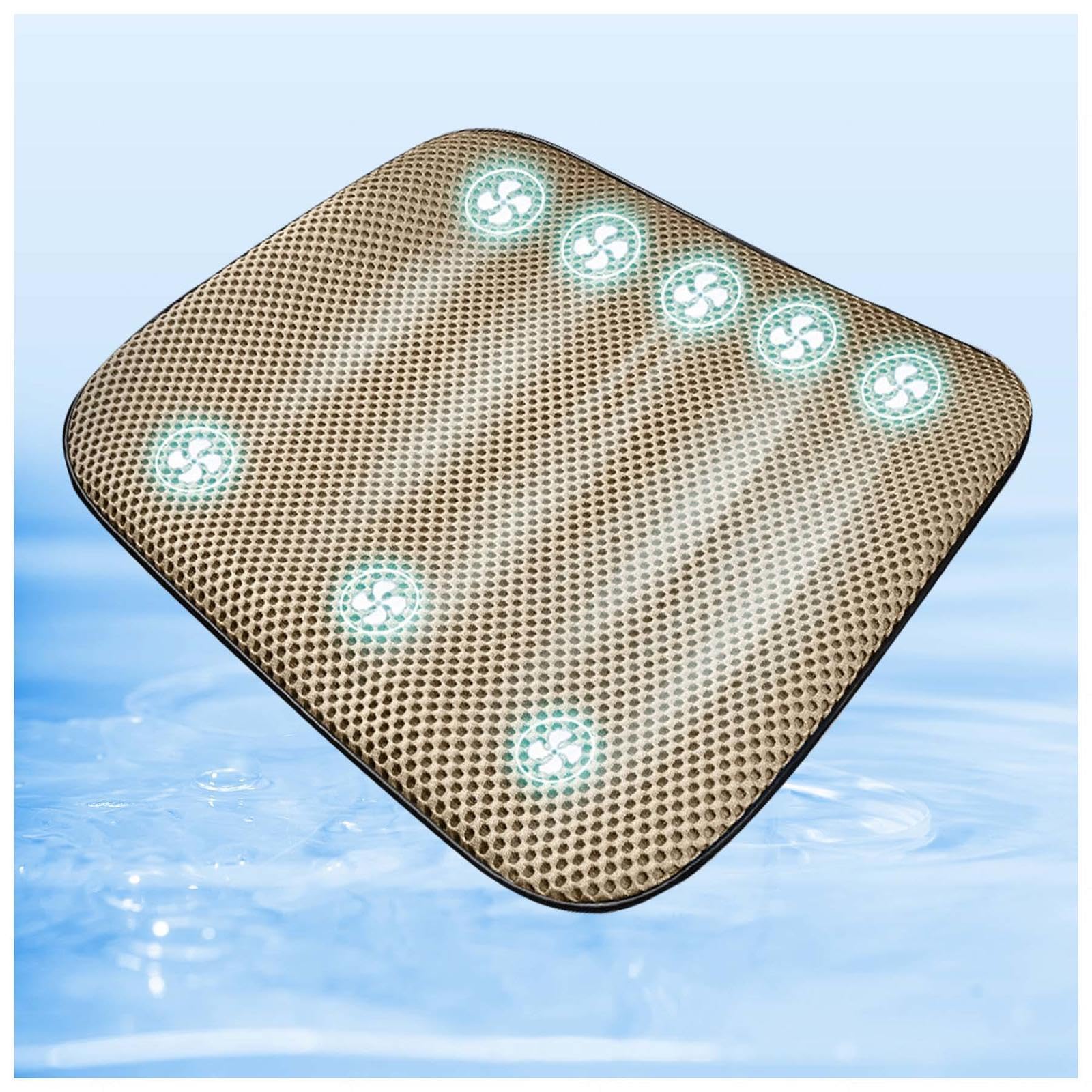 SJWJWOO Cooling Car Seat Cover Mit 8 Lüftern, USB-Anschluss, Klima Sitzauflage 3 Kühlstufen Cooling Car Seat Cover für alle Autositze, Heim- und Bürostühle,Beige SJWJWOO Cooling Car Seat Cover Mit 8 Lüftern, USB-Anschluss, Klima Sitzauflage 3 Kühlstufen Cooling Car Seat Cover für alle Autositze, Heim- und Bürostühle,Beige von SJWJWOO