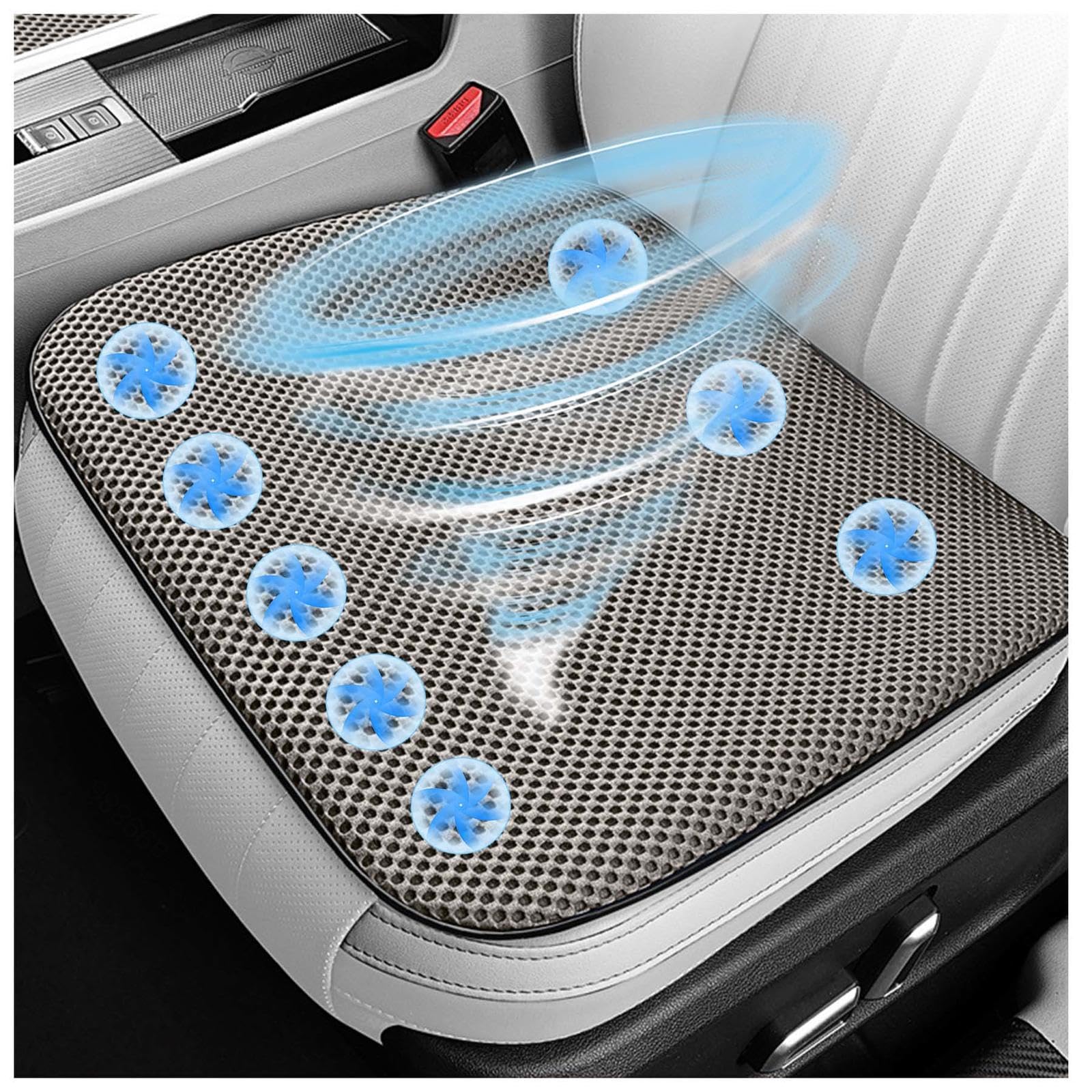 SJWJWOO Cooling Car Seat Cover USB-Anschluss, Mit 8 Ventilat, Auto Sitzbezüge 3 Kühlstufen Klima Sitzauflage Auto für Autos, SUV, LKW, Bürostuhl,Gray SJWJWOO Cooling Car Seat Cover USB-Anschluss, Mit 8 Ventilat, Auto Sitzbezüge 3 Kühlstufen Klima Sitzauflage Auto für Autos, SUV, LKW, Bürostuhl,Gray von SJWJWOO