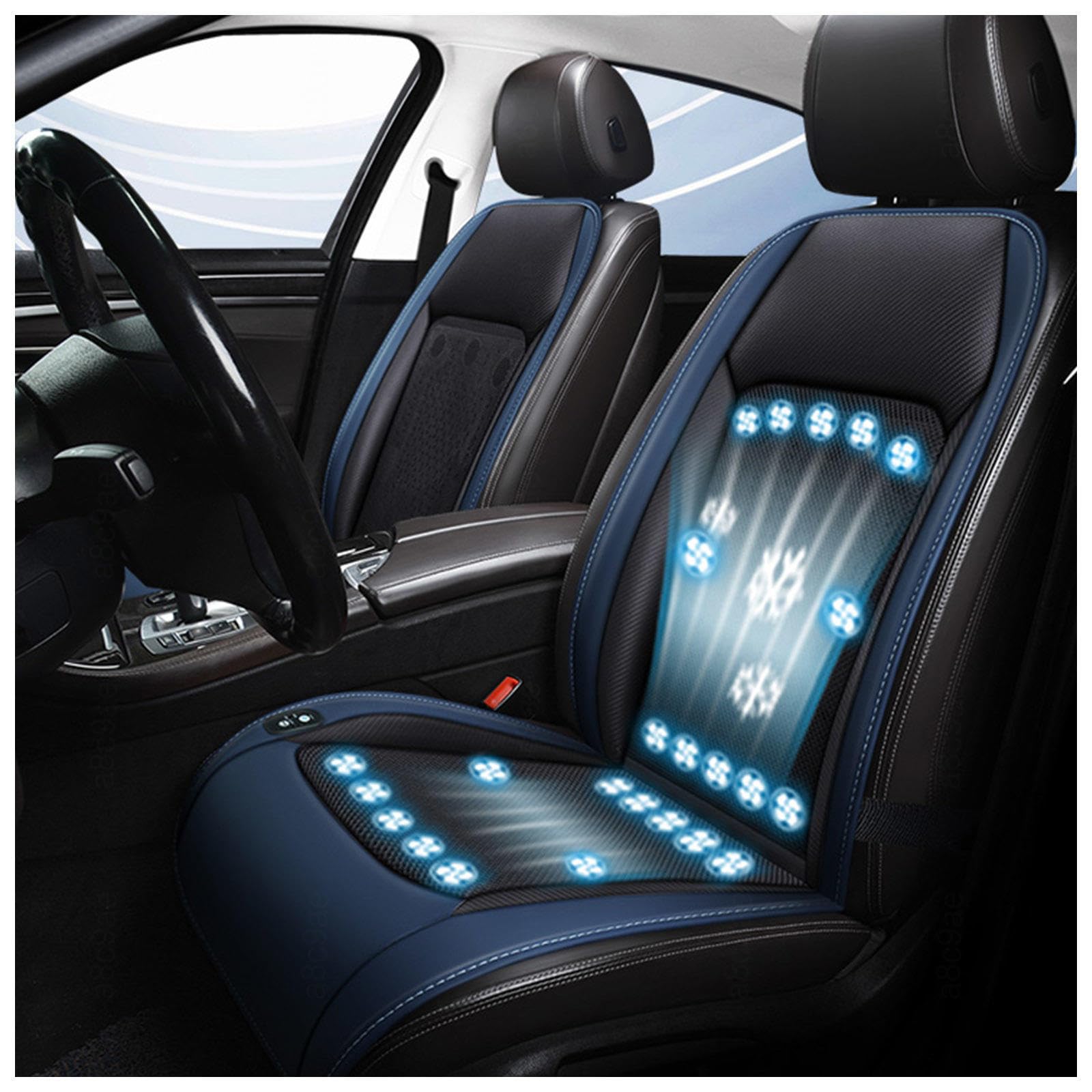 SJWJWOO Klima Sitzauflage Auto, mit 24 Ventilatoren 3 einstellbare Windgeschwindigkeiten Autositz Kühlung Autositzauflage Vordersitze für Auto LKW SUV RV,Blue-24V SJWJWOO Klima Sitzauflage Auto, mit 24 Ventilatoren 3 einstellbare Windgeschwindigkeiten Autositz Kühlung Autositzauflage Vordersitze für Auto LKW SUV RV,Blue-24V von SJWJWOO
