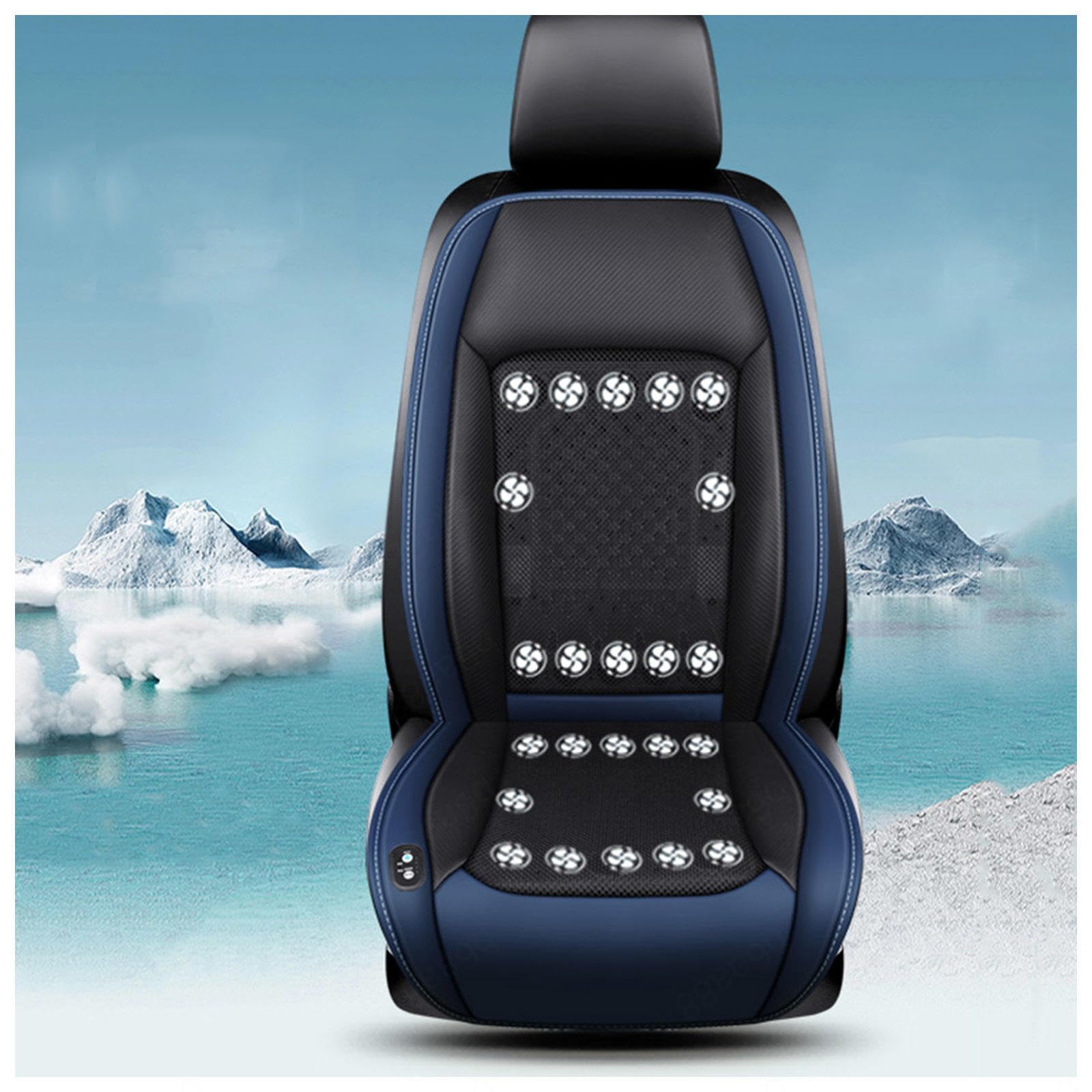 SJWJWOO Klima Sitzauflage Auto, mit 24 Ventilatoren 3 einstellbare Windgeschwindigkeiten Autositzauflage Vordersitze Kühlende Sitzauflage für Auto LKW SUV RV,Blue-24V SJWJWOO Klima Sitzauflage Auto, mit 24 Ventilatoren 3 einstellbare Windgeschwindigkeiten Autositzauflage Vordersitze Kühlende Sitzauflage für Auto LKW SUV RV,Blue-24V von SJWJWOO