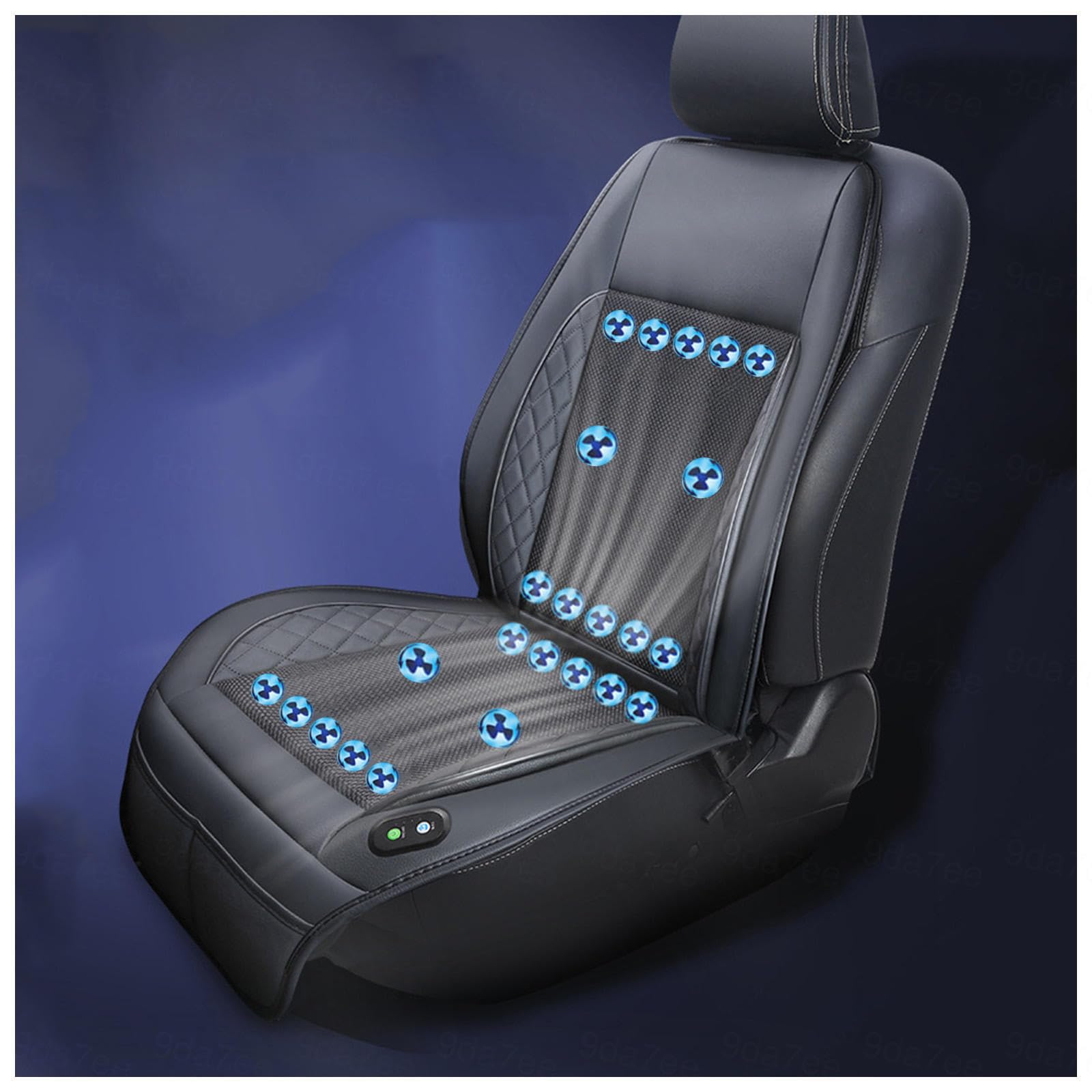 SJWJWOO Klima Sitzauflage Auto, mit 24 Ventilatoren 3 einstellbare Windgeschwindigkeiten Sitzauflage Kühlung Cooling Car Seat Cover für Auto LKW SUV RV,Black-12V SJWJWOO Klima Sitzauflage Auto, mit 24 Ventilatoren 3 einstellbare Windgeschwindigkeiten Sitzauflage Kühlung Cooling Car Seat Cover für Auto LKW SUV RV,Black-12V von SJWJWOO