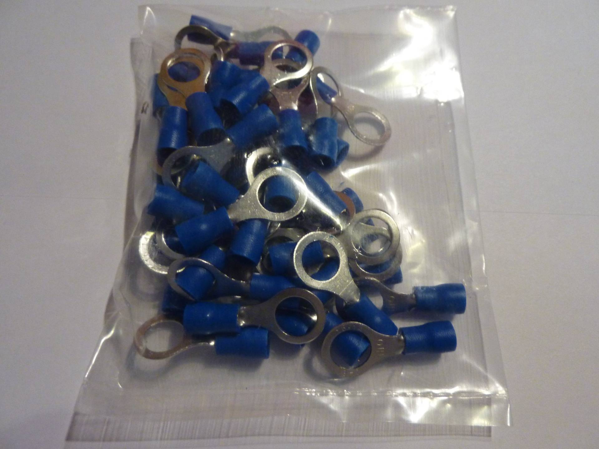 SK 50 Stück Ringkabelschuh Ring M 8 blau für Kabel 1,5-2,5mm von SK