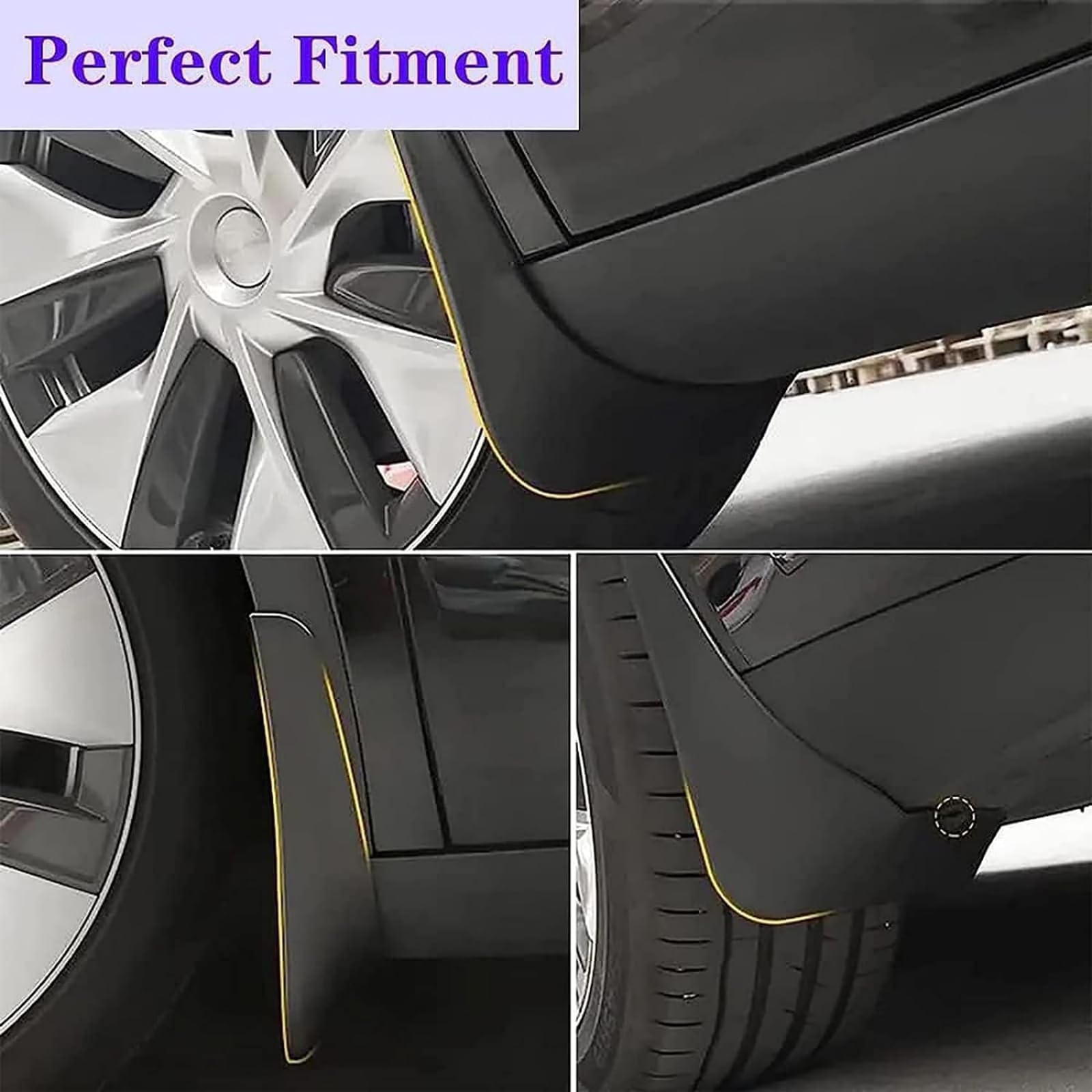 4 Stück Auto Schmutzfänger für Mercedes Benz GL X164 2007-2012, Vorne Hinten Spritzschutz Schlamm Klappen Kotflügel Kit Kratzfest Protection Styling ZubehöR von SKEPPY