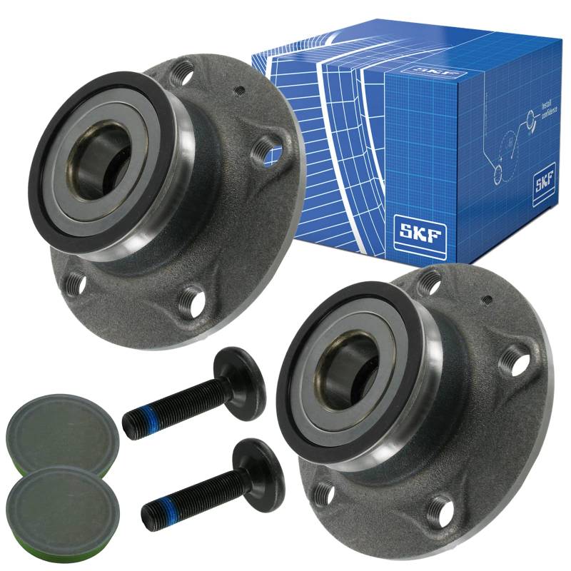 SKF 2x Radlagersatz Radlager Set Hinten | VKBA 3656 | Für A3 II 8P1 8PA 8P7 Q2 ALTEA XL ATECA LEON OCTAVIA BEETLE GOLF PLUS V VAN VI JETTA T-ROC von SKF