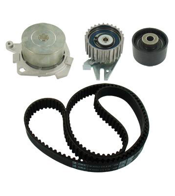 SKF Wasserpumpe + Zahnriemensatz ALFA ROMEO,LANCIA VKMC 02212 55187100,55211749,55212779 Wasserpumpe + Zahnriemenkit 55230818,55254144,55259615 von SKF